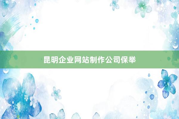 昆明企业网站制作公司保举